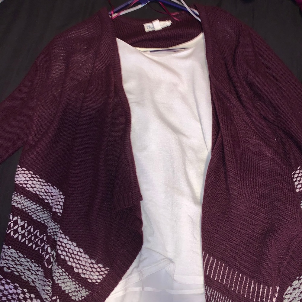 Cardigan and shirt set